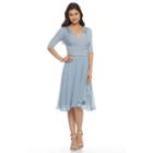 Petite Women's Chaya Embellished Chiffon Faux-wrap Dress, Size: 10 Petite, White Oth
