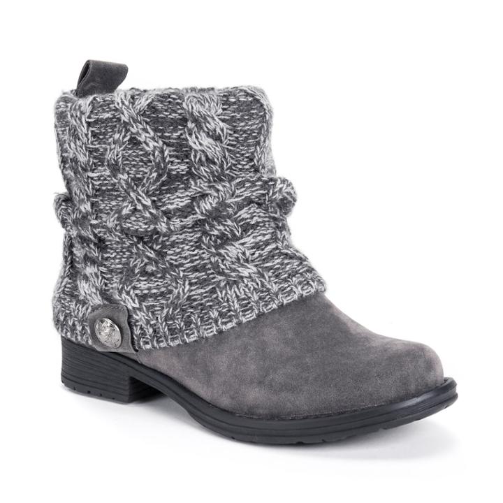 Muk Luks Patrice Women's Water-resistant Ankle Boots, Size: 10, Grey