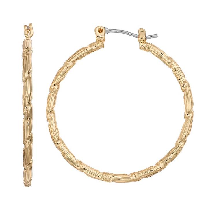 Napier Twisted Hoop Earrings, Women's, Gold