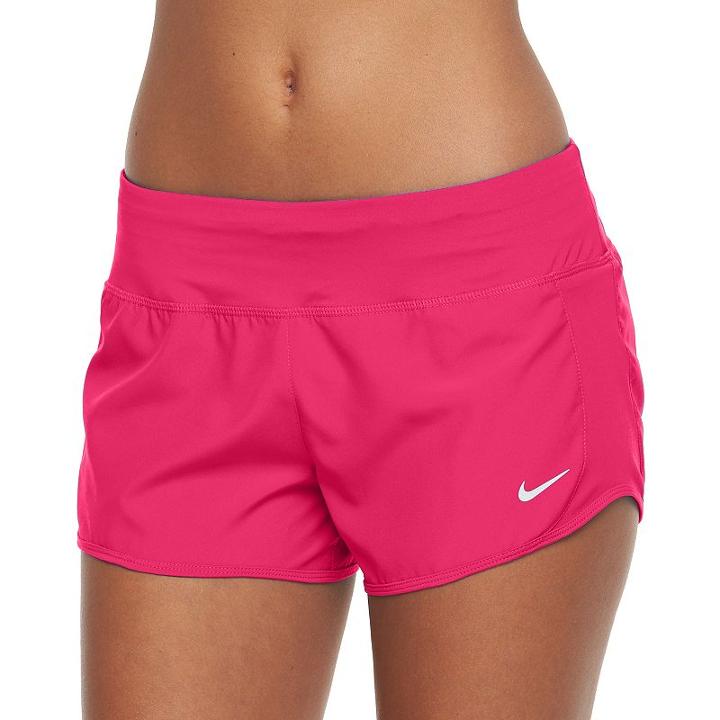 Women's Nike Crew Running Shorts, Size: Large, Med Red