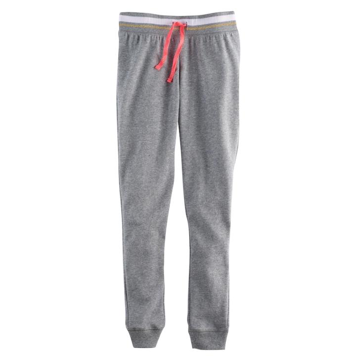 Girls 7-16 So&reg; Metallic Jogger Pants, Size: 16, Med Grey