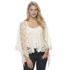 Juniors' Mason & Belle Crochet Poncho, Girl's, Size: Large, Natural