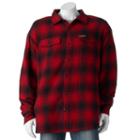 Men's Field & Stream Classic-fit Plaid Sherpa-lined Button-down Shirt, Size: Large, Red Other