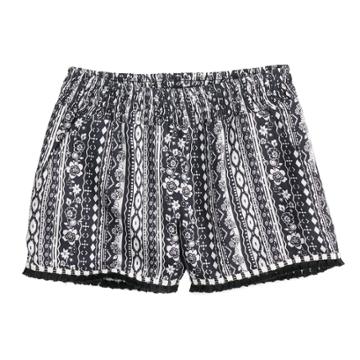 Girls 7-16 Joey B Tassel Trim Soft Shorts, Size: Large, White