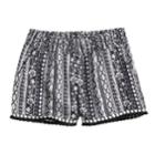 Girls 7-16 Joey B Tassel Trim Soft Shorts, Size: Large, White