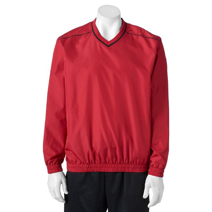 Men's Grand Slam Classic-fit Performance Windbreaker Golf Jacket, Size: Xl, Dark Red