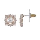 Lc Lauren Conrad Square Frame Stud Earrings, Women's, Light Red