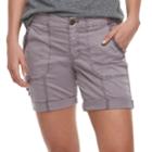 Women's Sonoma Goods For Life&trade; Ultra Comfortwaist Utility Shorts, Size: 12, Drk Purple