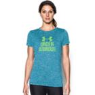 Women's Under Armour Tech Twist Short Sleeve Graphic Tee, Size: Medium, Pink Ovrfl