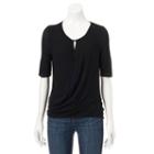 Women's Juicy Couture Draped Top, Size: Large, Black