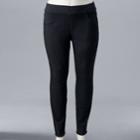 Plus Size Simply Vera Vera Wang Pull-on Skinny Jeans, Women's, Size: 18w T/l, Black