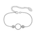 Lab-created White Sapphire Sterling Silver Triple Circle Bracelet, Women's, Size: 6