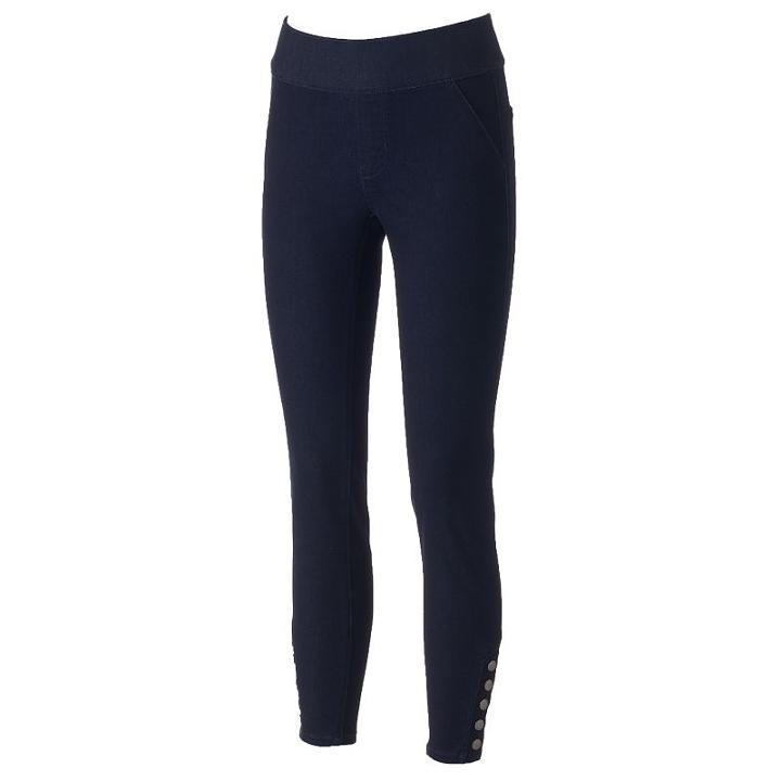 Women's Apt. 9&reg; Pull-on Skinny Jeans, Size: 4, Dark Blue