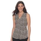 Petite Dana Buchman Pleated V-neck Tank, Women's, Size: S Petite, Lt Beige