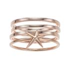 Lc Lauren Conrad Star Stack Ring Set, Women's, Size: 7, Light Pink