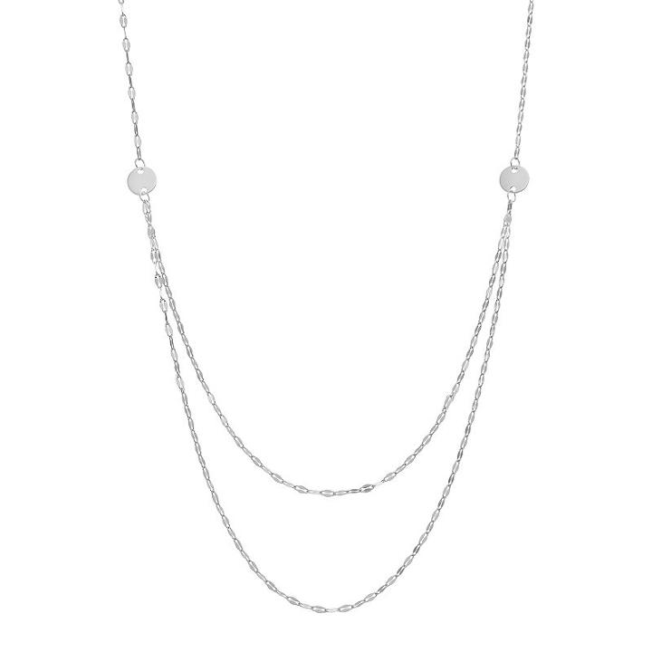 14k Gold Forzatina Chain Swag Necklace, Women's, Size: 18, White
