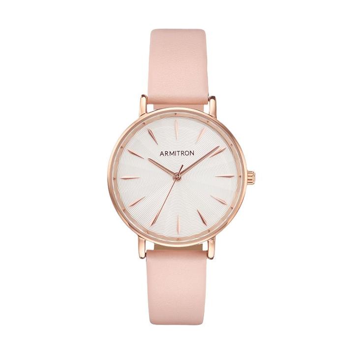 Armitron Women's Leather Watch - 75/5481svrgbh, Size: Medium, Pink