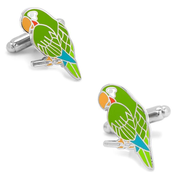 Parakeet Cuff Links, Men's, Multicolor