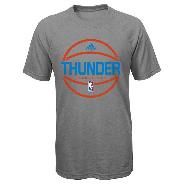 Boys 8-20 Adidas Oklahoma City Thunder Ultimate Practice Tee, Boy's, Size: Medium, Grey