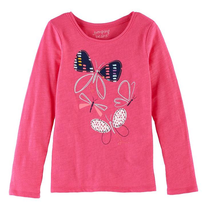 Girls 4-10 Jumping Beans&reg; Animal Tee, Size: 5, Pink