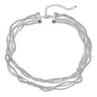 Napier Twisted Multi Strand Choker Necklace, Women's, Silver