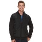 Men's Apt. 9&reg; Mixed Media Mockneck Jacket, Size: Medium, Black