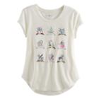 Girls 7-16 & Plus Size So&reg; Rolled Cuff Graphic Tee, Girl's, Size: 18 1/2, White Oth