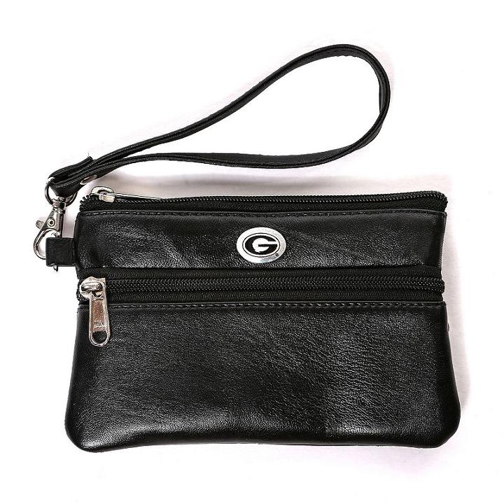Georgia Bulldogs Leather Wristlet, Women's