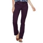 Women's Sonoma Goods For Life&trade; Midrise Sateen Bootcut Pants, Size: 12 Short, Drk Purple