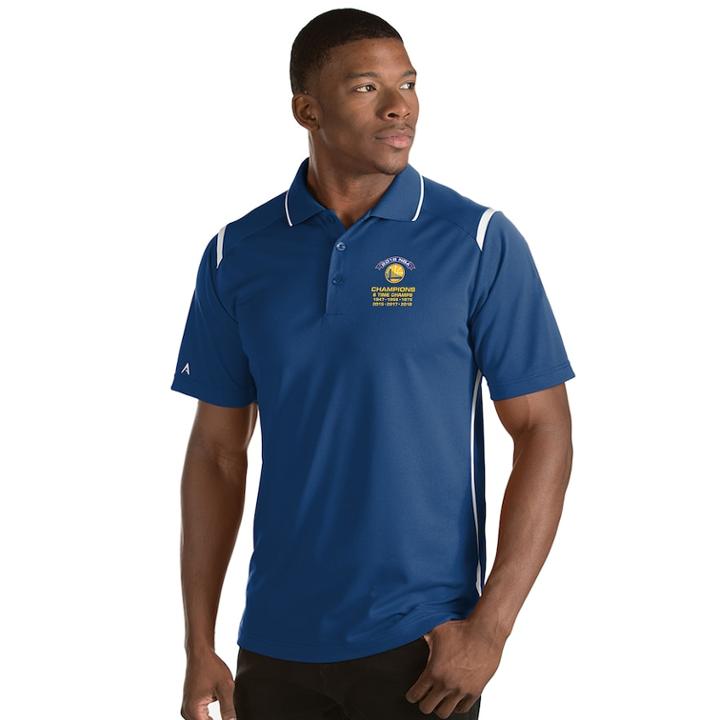 Men's Antigua Golden State Warriors 2018 Nba Finals Champions Merit Polo, Size: Xl, Blue