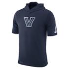 Men's Nike Villanova Wildcats Dri-fit Basketball Hooded Tee, Size: Xl, Blue (navy)