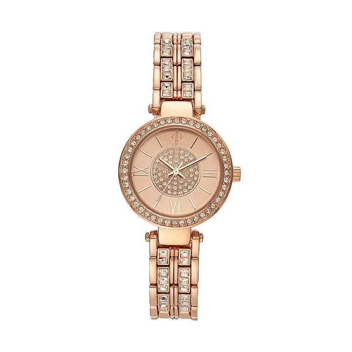 Jennifer Lopez Women's Bethany Crystal Watch, Size: Medium, Multicolor