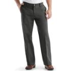 Men's Lee Custom Fit Relaxed-fit Flat-front Pants, Size: 38x30, Grey