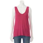 Juniors' Mudd&reg; Step Hem V-neck Tank, Teens, Size: Xl, Med Red