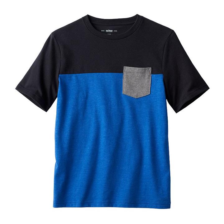 Boys 8-20 Urban Pipeline&reg; Ultimate Colorblock Pocket Tee, Boy's, Size: Medium, Dark Blue