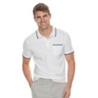 Men's Sonoma Goods For Life&trade; Tipped Pique Polo Shirt, Size: Xl, White