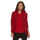 Women's Chaps Cable-knit Cardigan, Size: Xl, Red
