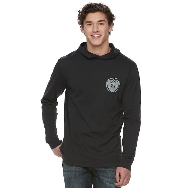 Men's Vans Plated Hooded Tee, Size: Xxl, Black