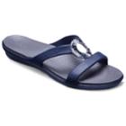 Crocs Sanrah Women's Slide Sandals, Size: 11, Light Blue