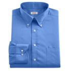 Men's Izod Regular-fit Plaid Stretch Dress Shirt - Men, Size: M-32/33, Brt Blue