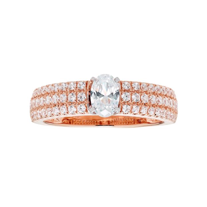 14k Gold 1 Carat T.w. Igl Certified Diamond Oval Engagement Ring, Women's, Size: 8, White