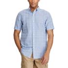Chaps, Men's Classic-fit Linen-blend Button-down Shirt, Size: Xxl, Blue