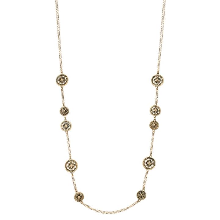 Dana Buchman Medallion Long Necklace, Women's, Gold