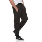 Men's Hollywood Jeans Houghton Fleece Cargo Jogger Pants, Size: Medium, Black