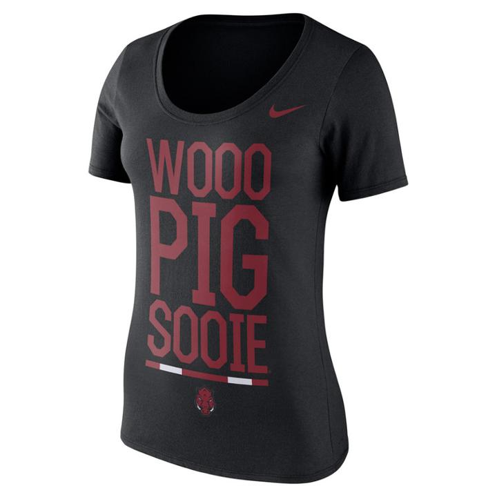 Women's Nike Arkansas Razorbacks Local Spirit Tee, Size: Large, Black
