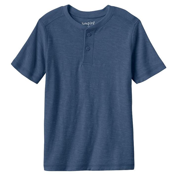 Boys 4-10 Jumping Beans&reg; Slubbed Henley, Boy's, Size: 5, Blue