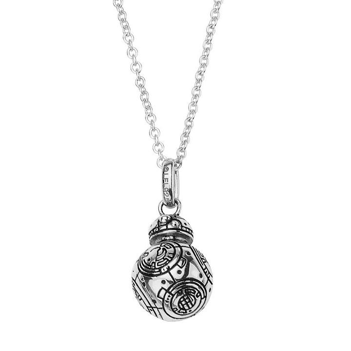 Star Wars: Episode Vii The Force Awakens Sterling Silver 3d Bb-8 Pendant, Women's, Size: 18, Grey