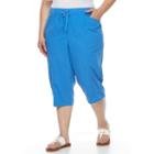 Plus Size Gloria Vanderbilt Jade Buttoned Capris, Women's, Size: 1xl, Turquoise/blue (turq/aqua)