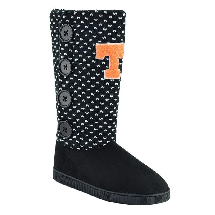 Women's Tennessee Volunteers Button Boots, Size: Xl, Black