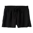 Girls 7-16 Joey B Crochet Side Soft Shorts, Girl's, Size: Medium, Black